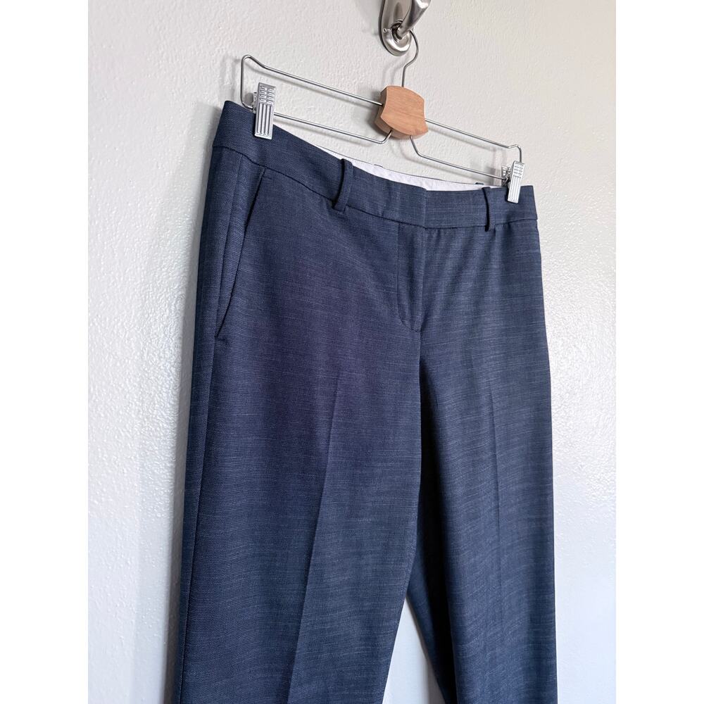 ANN TAYLOR medium blue straight leg Kate Fit stretch trouser pleat pants - Picture 8 of 8